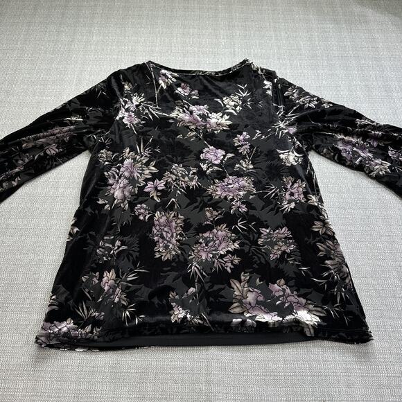 The Limited Collection Top Medium Velvet Burnout Floral Lined Whimsigoth Witchy - Picture 7 of 11